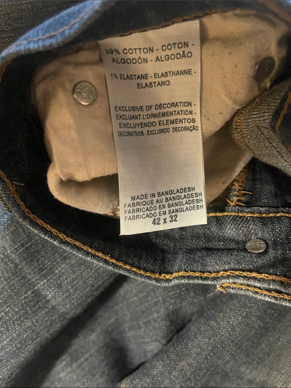 Denizen from Levi's Men’s Straight Jeans in Dark Blue Indigo - Picture 3 of 8